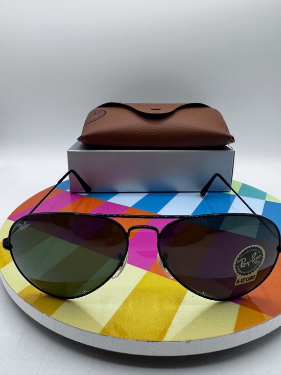 Ray-Ban Aviator Large RB3026 L2821 62mm Black Frame/Green G-15 Sunglasses main image 9